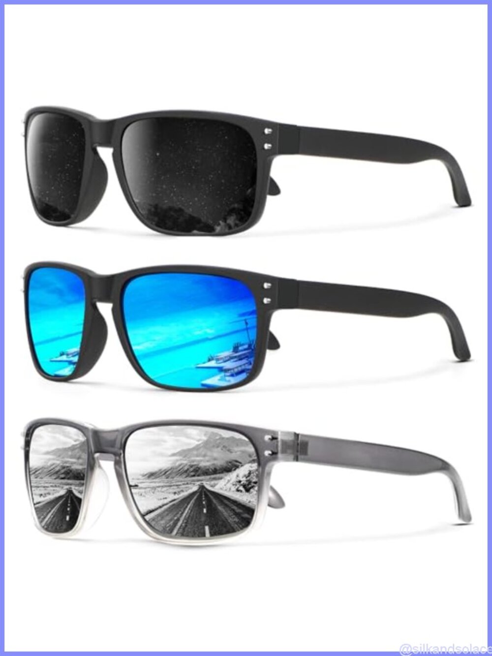 Polarized Sunglasses UV Protection Wrap Around Fishing Driving Running